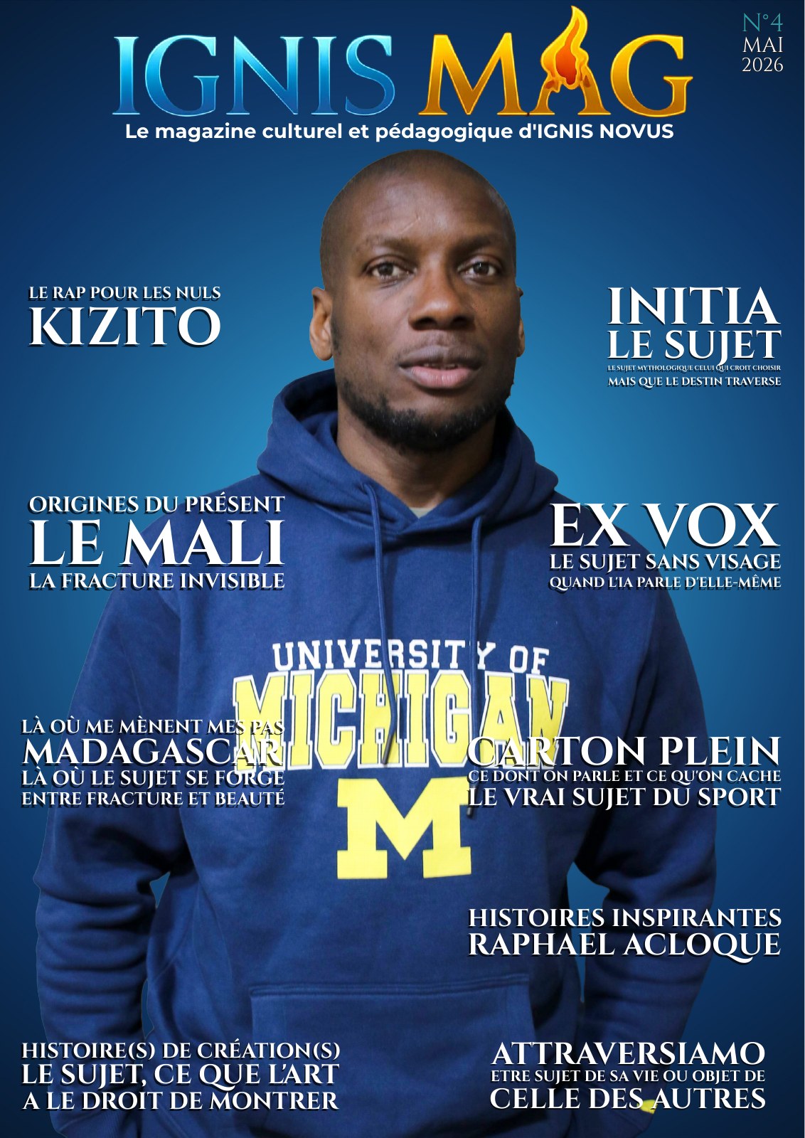 Couverture du numéro 4 d’IGNIS MAG, mai 2026, avec Kizito